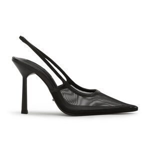 Tony Bianco GLIDE HEELS IN BLACK NYLON | LIKE NEW